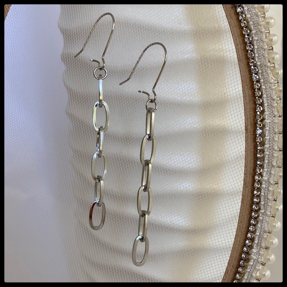 Hand Crafted Jewelry - Stainless Steel Paper Clip Earrings